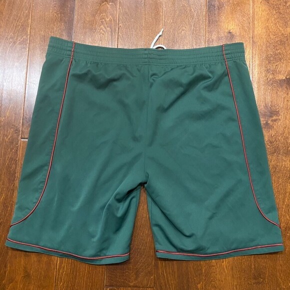 Adidas Milwaukee Bucks Y2K Basketball Workout Shorts Green Red Men's Size XLT - Picture 5 of 8
